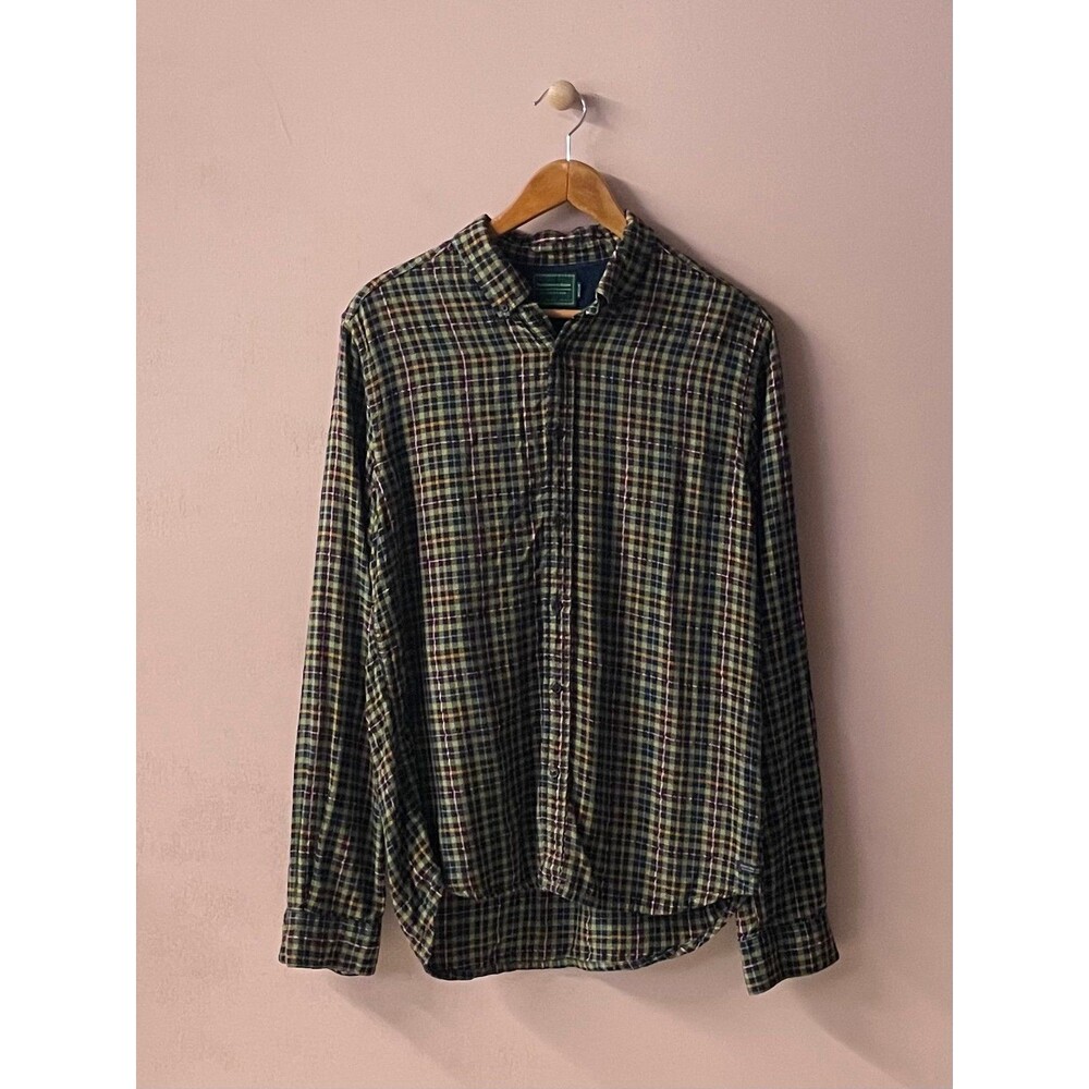 Amsterdams Blauw by Scotch & Soda Plaid Flannel Shirt Size L